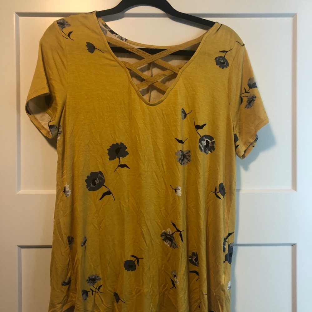 Yellow floral top